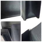 Louis Vuitton Epi Monceau 2-Way Black Silver Leather Shoulder Bag — view 6