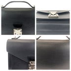 Louis Vuitton Epi Monceau 2-Way Black Silver Leather Shoulder Bag — view 5