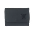 Louis Vuitton Aerogram Portefeuille Pilot Black Leather Folded Wallet Compact