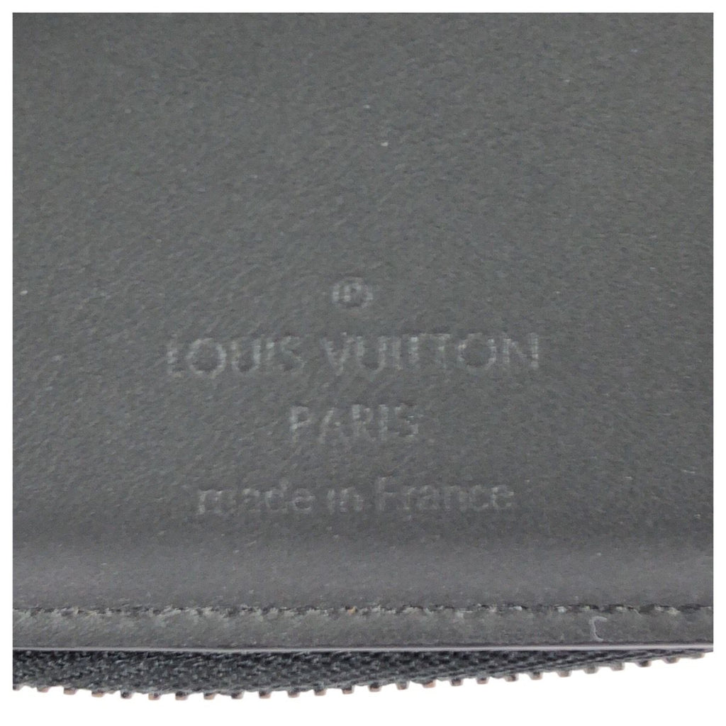 Louis Vuitton Aerogram Portefeuille Pilot Black Leather Folded Wallet Compact — view 5