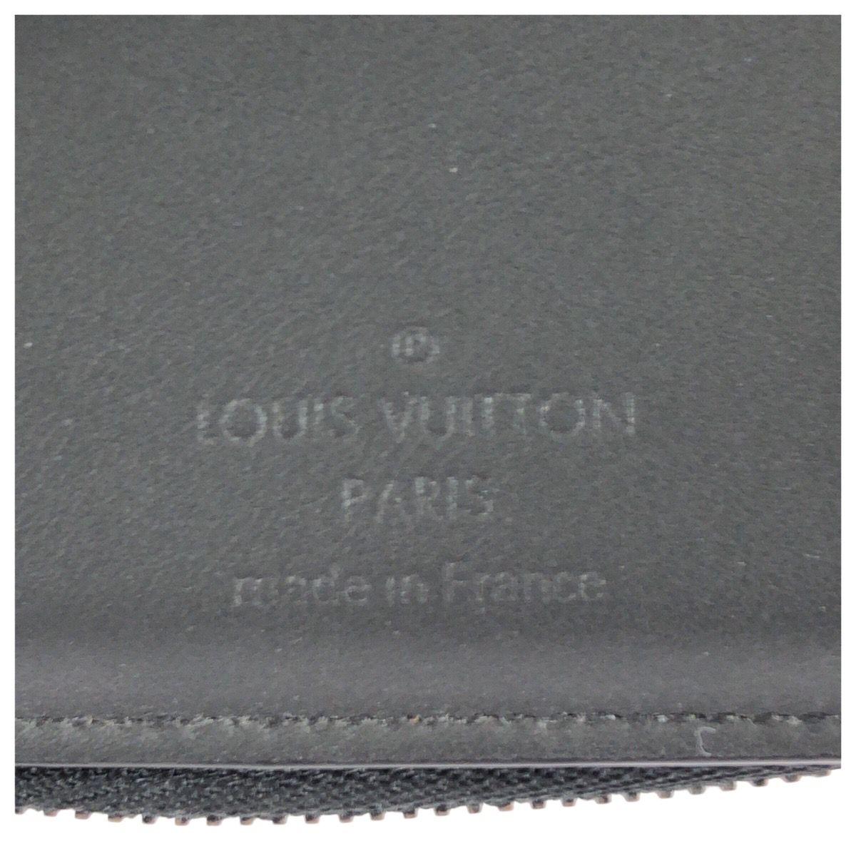 Louis Vuitton Aerogram Portefeuille Pilot Black Leather Folded Wallet Compact — view 5