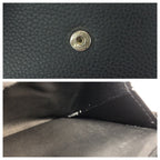 Louis Vuitton Aerogram Portefeuille Pilot Black Leather Folded Wallet Compact — view 7