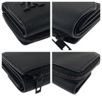 Louis Vuitton Aerogram Portefeuille Pilot Black Leather Folded Wallet Compact — view 4