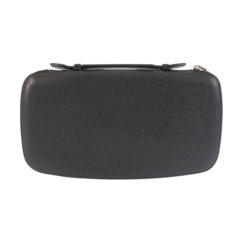 Louis Vuitton Taiga Atoll Black Silver Leather Wallet Organizer