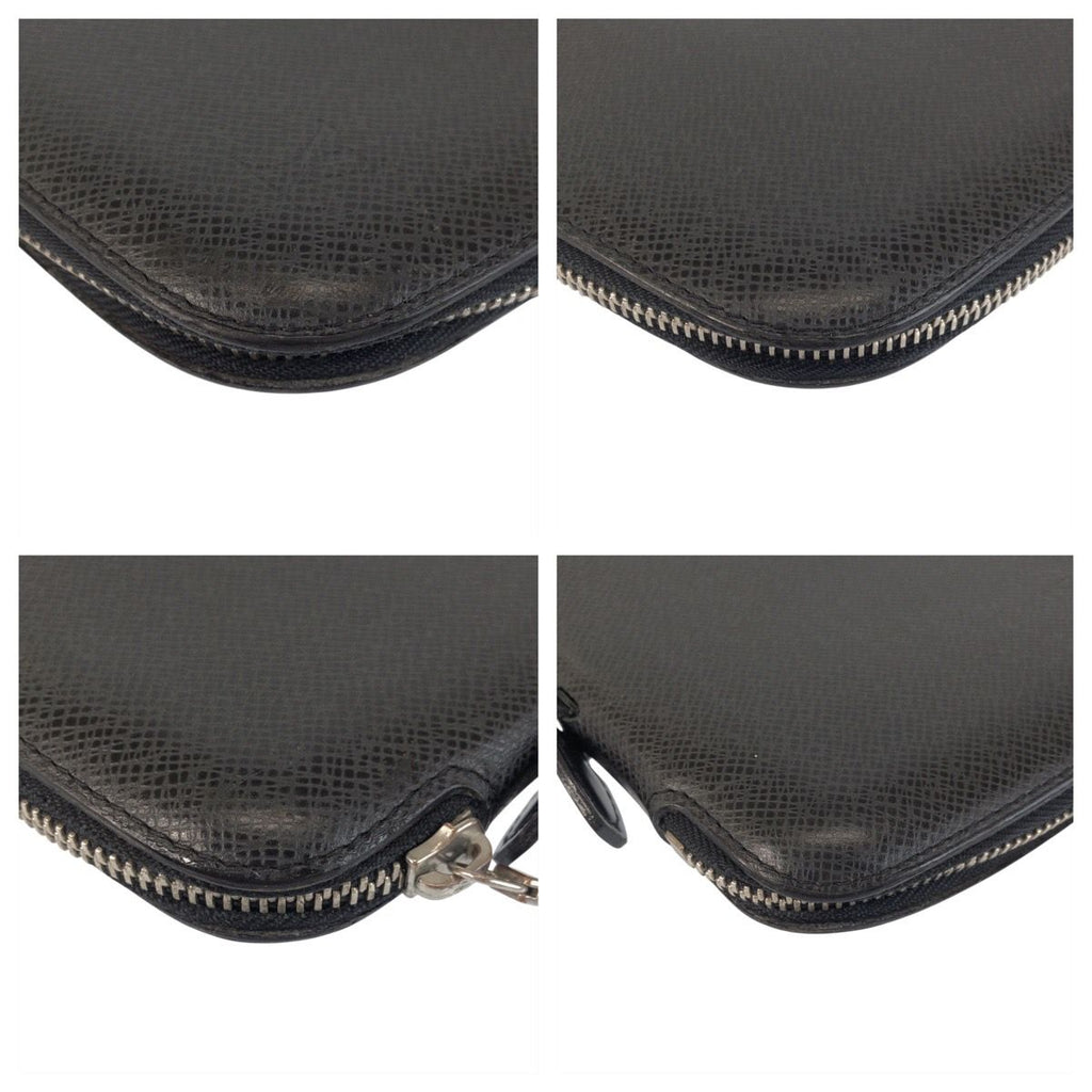 Louis Vuitton Taiga Atoll Black Silver Leather Wallet Organizer — view 3