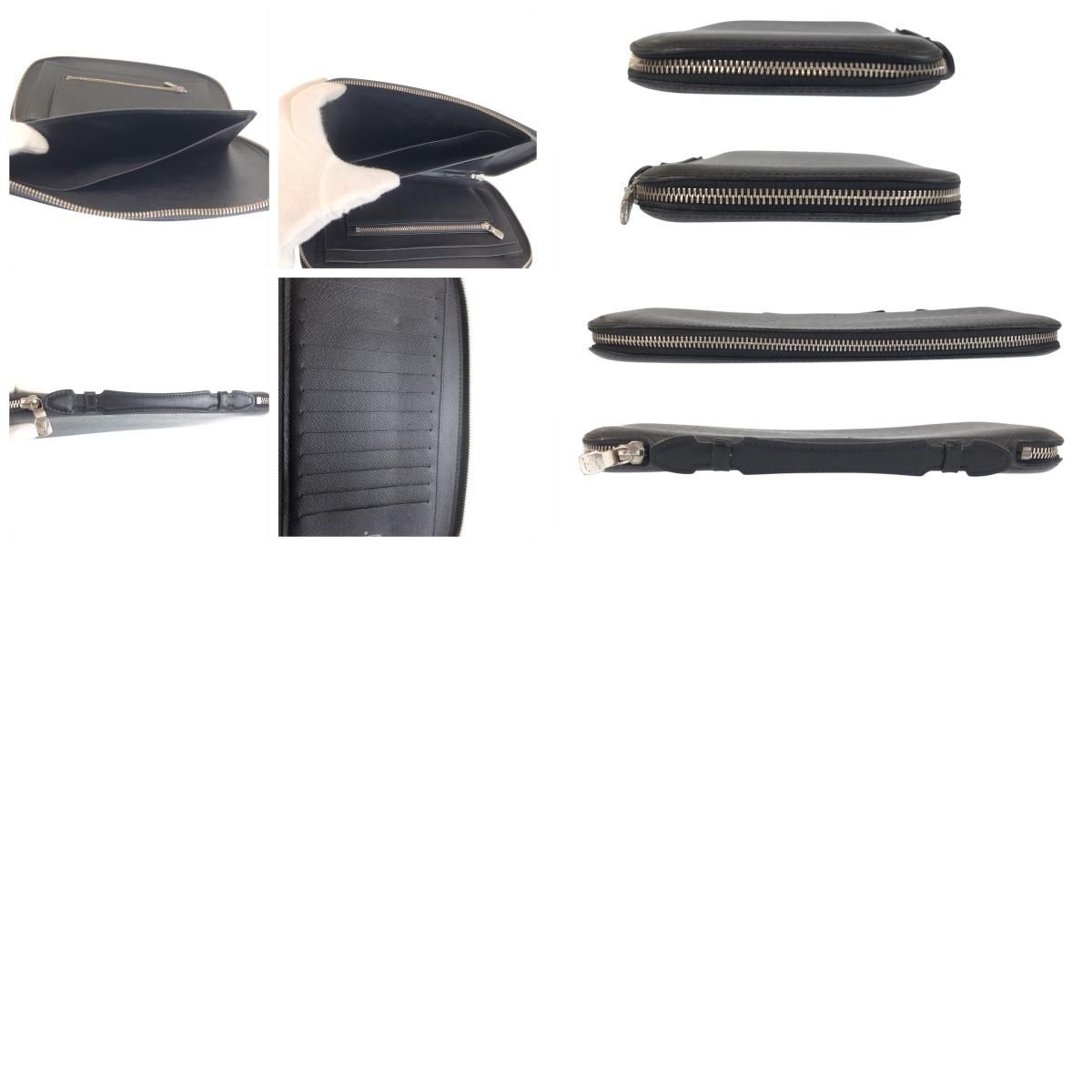 Louis Vuitton Taiga Atoll Black Silver Leather Wallet Organizer — view 9