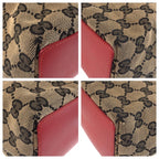 Gucci Navy Red Gold GG Canvas 002 Tote — view 3