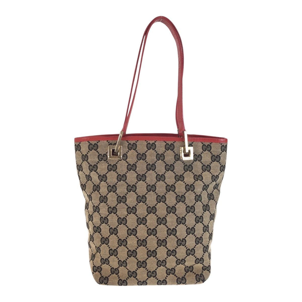 Gucci Navy Red Gold GG Canvas 002 Tote