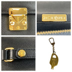 Saint Laurent Yves Vintage YSL Black Gold Clutch — view 3