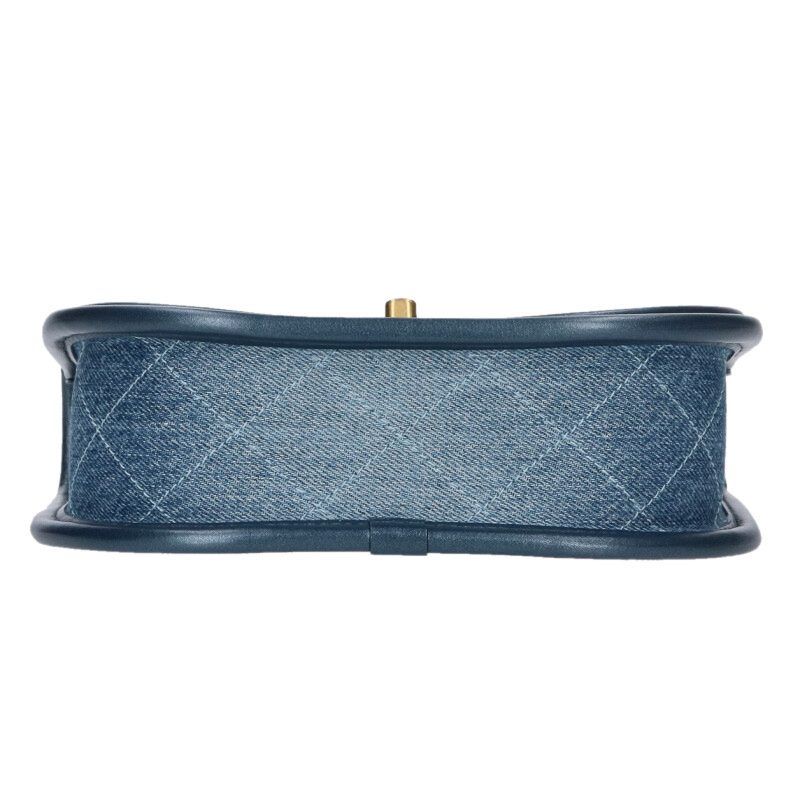 Chanel Quilted Denim Flap Shoulder Bag — view 5