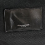 Saint Laurent Yves Studded Backpack Cotton Canvas Black — view 8