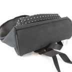 Saint Laurent Yves Studded Backpack Cotton Canvas Black — view 4