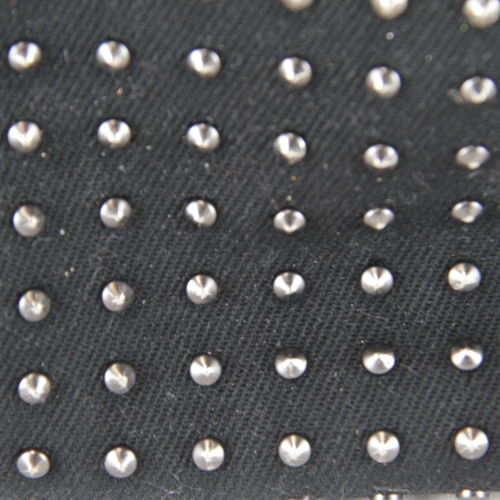 Saint Laurent Yves Studded Backpack Cotton Canvas Black — view 7