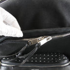 Saint Laurent Yves Studded Backpack Cotton Canvas Black — view 9