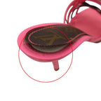 Louis Vuitton Sandals Monogram Strap Pin Heels Mules Shoes Pink — view 9
