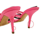 Louis Vuitton Sandals Monogram Strap Pin Heels Mules Shoes Pink — view 7