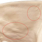 Celine Boots Suede Nubuck Side Zip Short High Heels Beige 37c — view 8