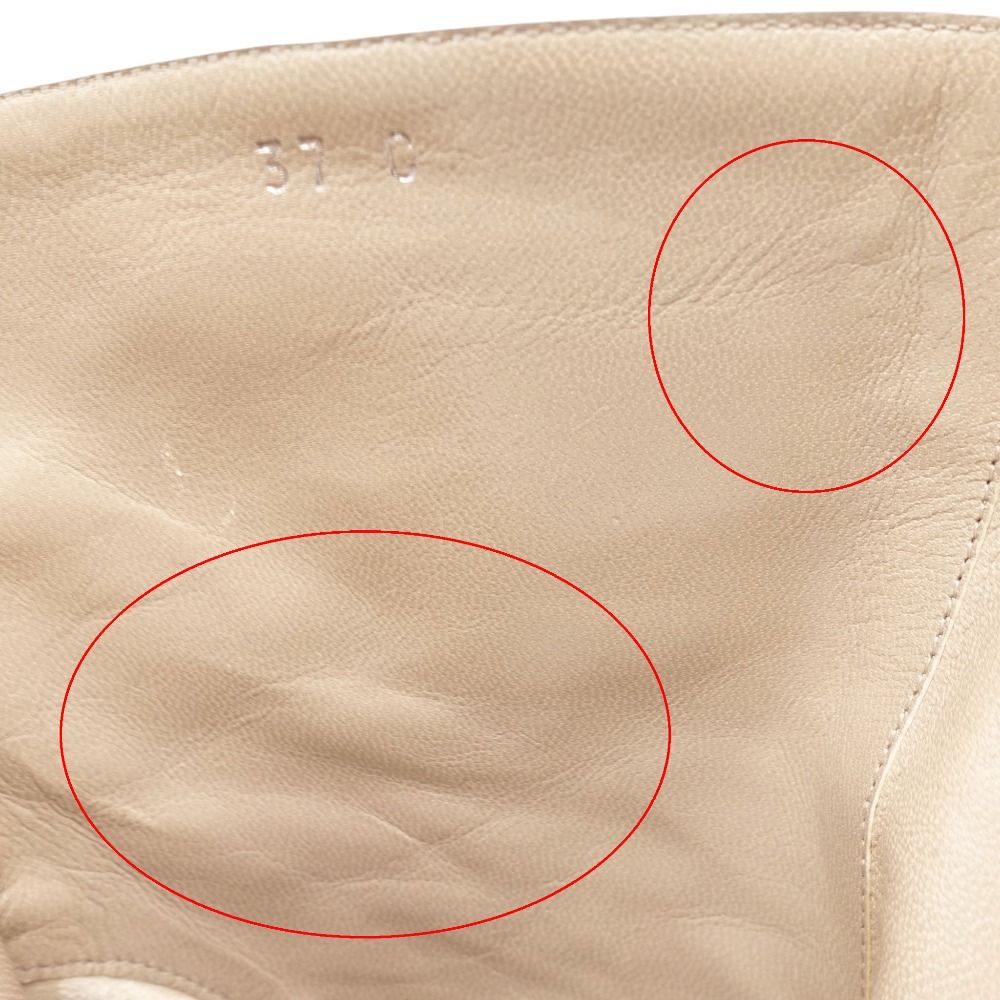 Celine Boots Suede Nubuck Side Zip Short High Heels Beige 37c — view 8