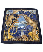 Hermes Bandana Scarf Navy