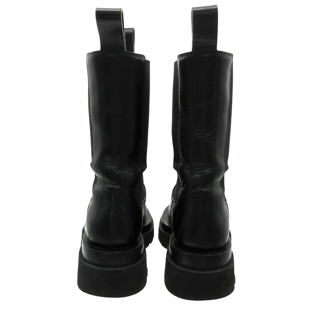 Bottega Veneta Boots Leather Lug Chelsea Side Gore Long Black — view 5