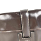 Hermes Clutch Jije PM Leather Dark Brown — view 3