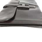 Hermes Clutch Jije PM Leather Dark Brown — view 5