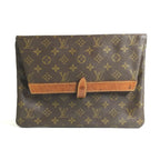 Louis Vuitton Clutch Pochette Prianto Monogram Canvas Brown