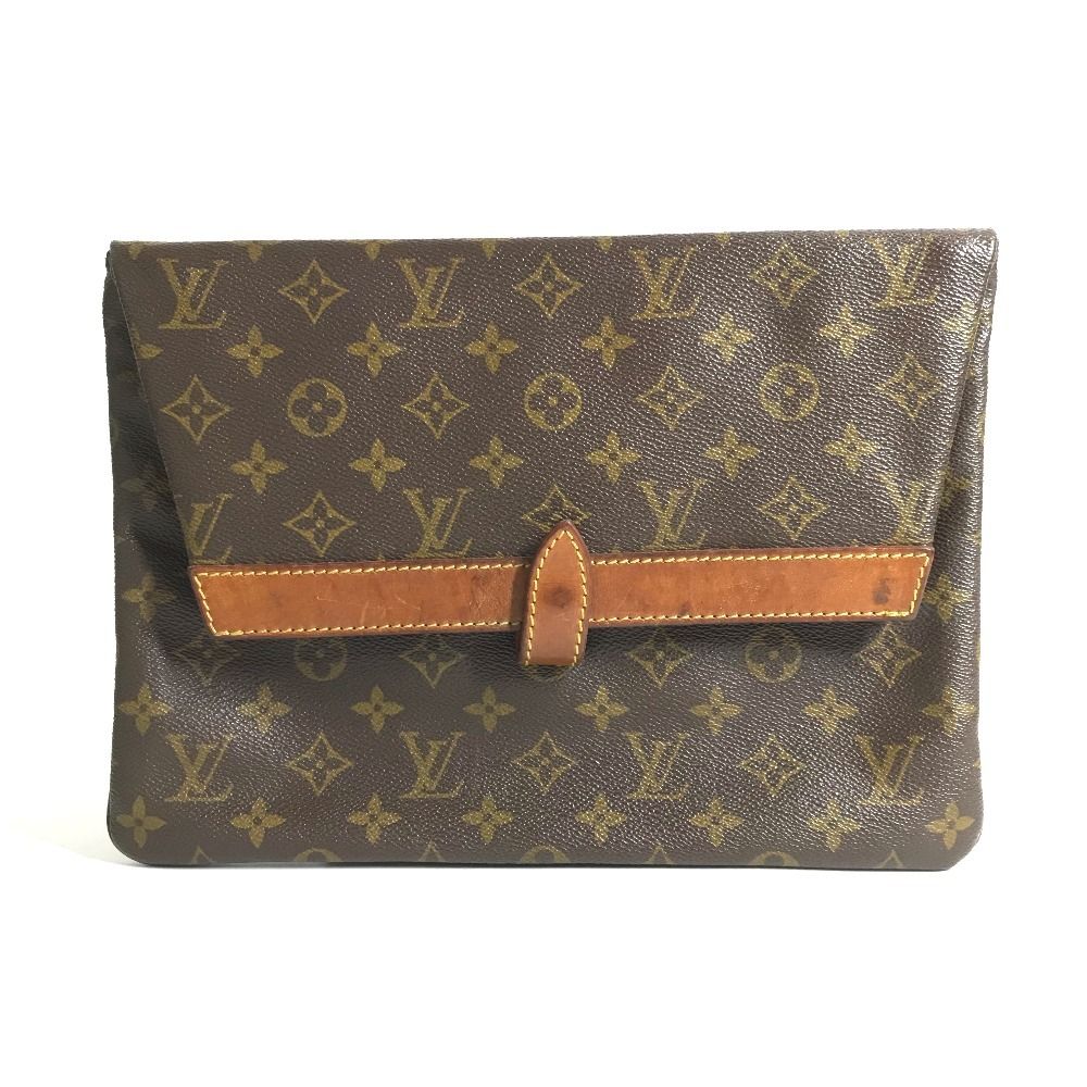 Louis Vuitton Clutch Pochette Prianto Monogram Canvas Brown
