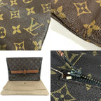 Louis Vuitton Clutch Pochette Prianto Monogram Canvas Brown — view 9