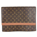 Louis Vuitton Clutch Porto Envelope Monogram Canvas Brown