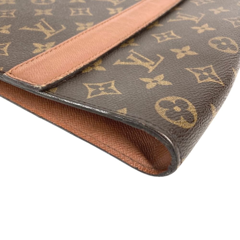 Louis Vuitton Clutch Porto Envelope Monogram Canvas Brown — view 4