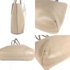 Fendi Shoulder Bag Logo F's Leather Beige — view 7