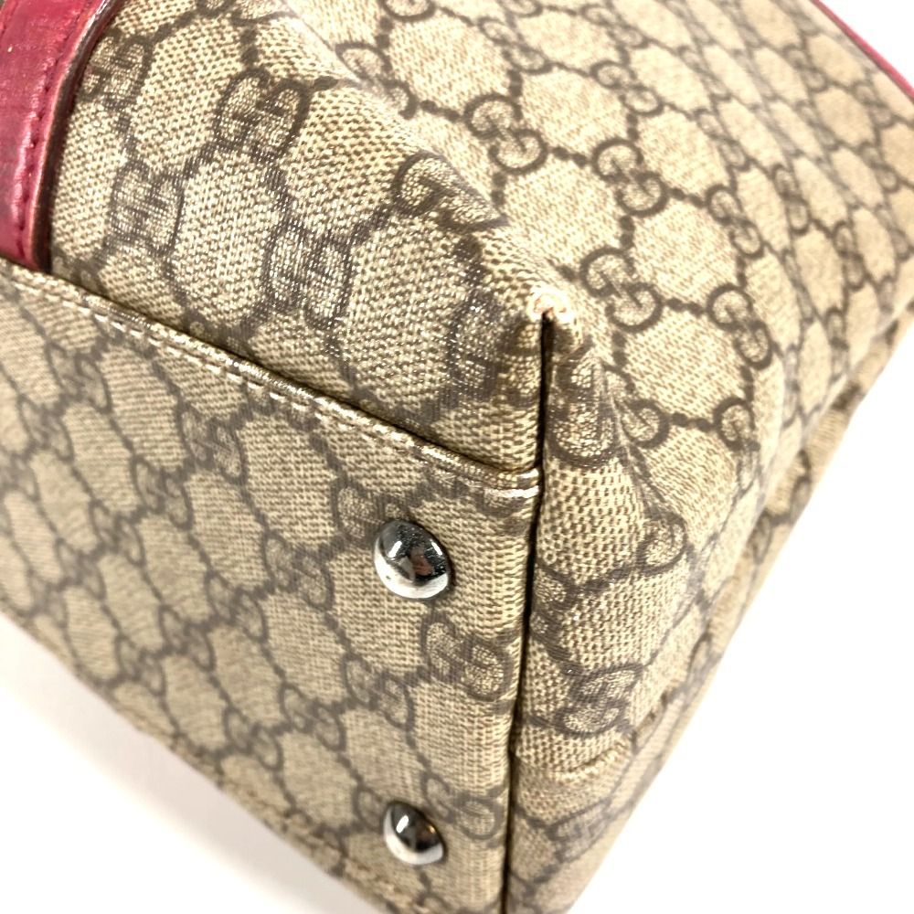 Gucci Shoulder Bag Logo GG Supreme Canvas Pink — view 6