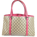 Gucci Shoulder Bag Logo GG Supreme Canvas Pink — view 2