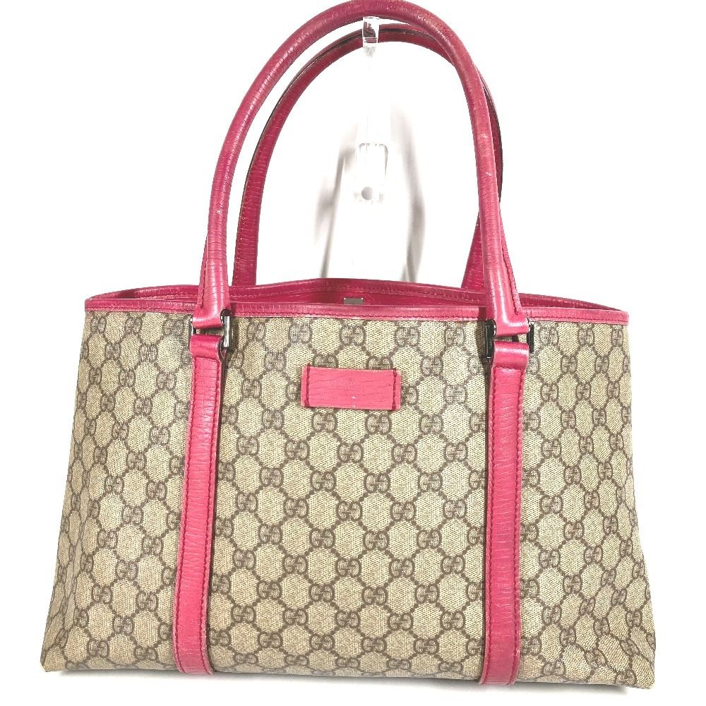 Gucci Shoulder Bag Logo GG Supreme Canvas Pink