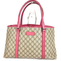 Gucci Shoulder Bag Logo GG Supreme Canvas Pink