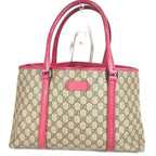 Gucci Shoulder Bag Logo GG Supreme Canvas Pink