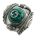 Gucci Ring Snake Malachite Silver