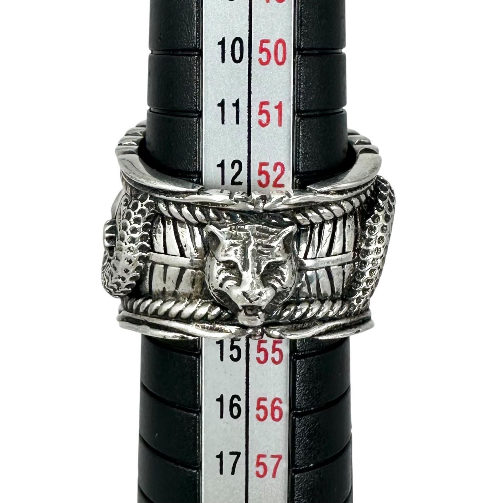 Gucci Ring Snake Malachite Silver