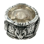 Gucci Ring Snake Malachite Silver
