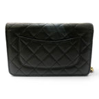 Chanel Shoulder Bag CC Logo Chain Wallet Caviar Leather Black — view 2