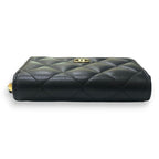 Chanel Coin Case CC Logo Classic Zip Lambskin Black — view 5