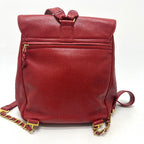 Chanel Backpack Sac CC Logo Caviar Leather Red — view 3
