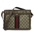 Gucci Vintage GG Supreme Sherry Line 14.02.013 Shoulder Bag Leather Brown