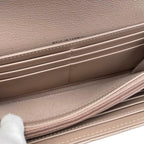 Chanel Bifold Wallet Classic Long Flap Quilted Caviar Leather CC Logo Pink — view 9