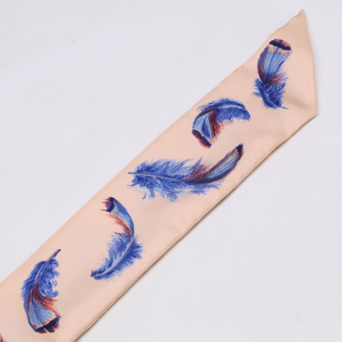 Hermes Feathers Silk Twilly Scarf — view 4