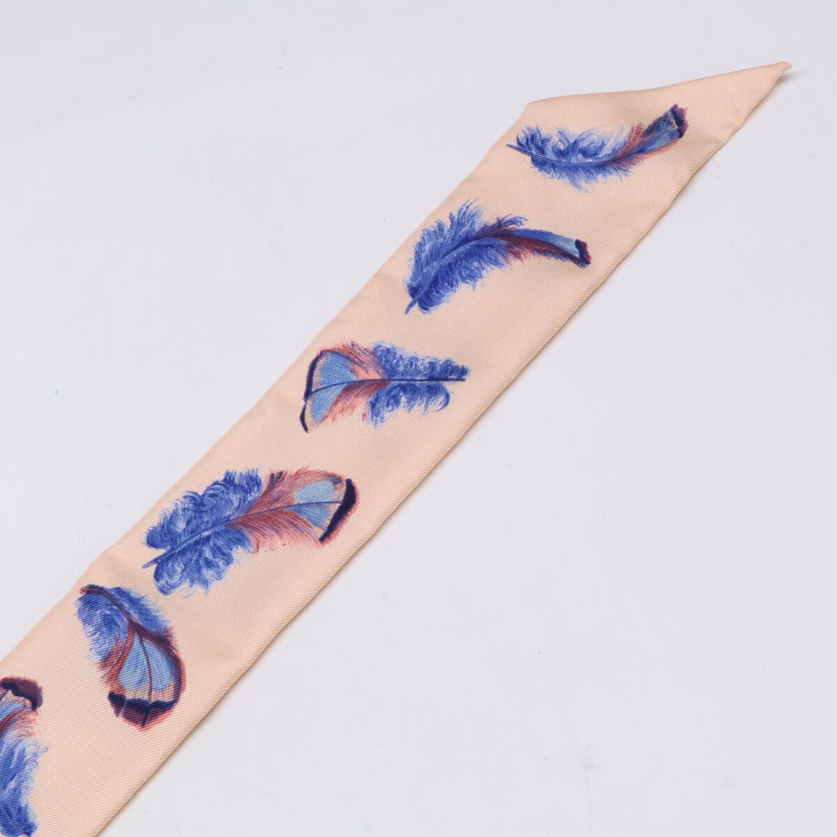 Hermes Feathers Silk Twilly Scarf — view 7