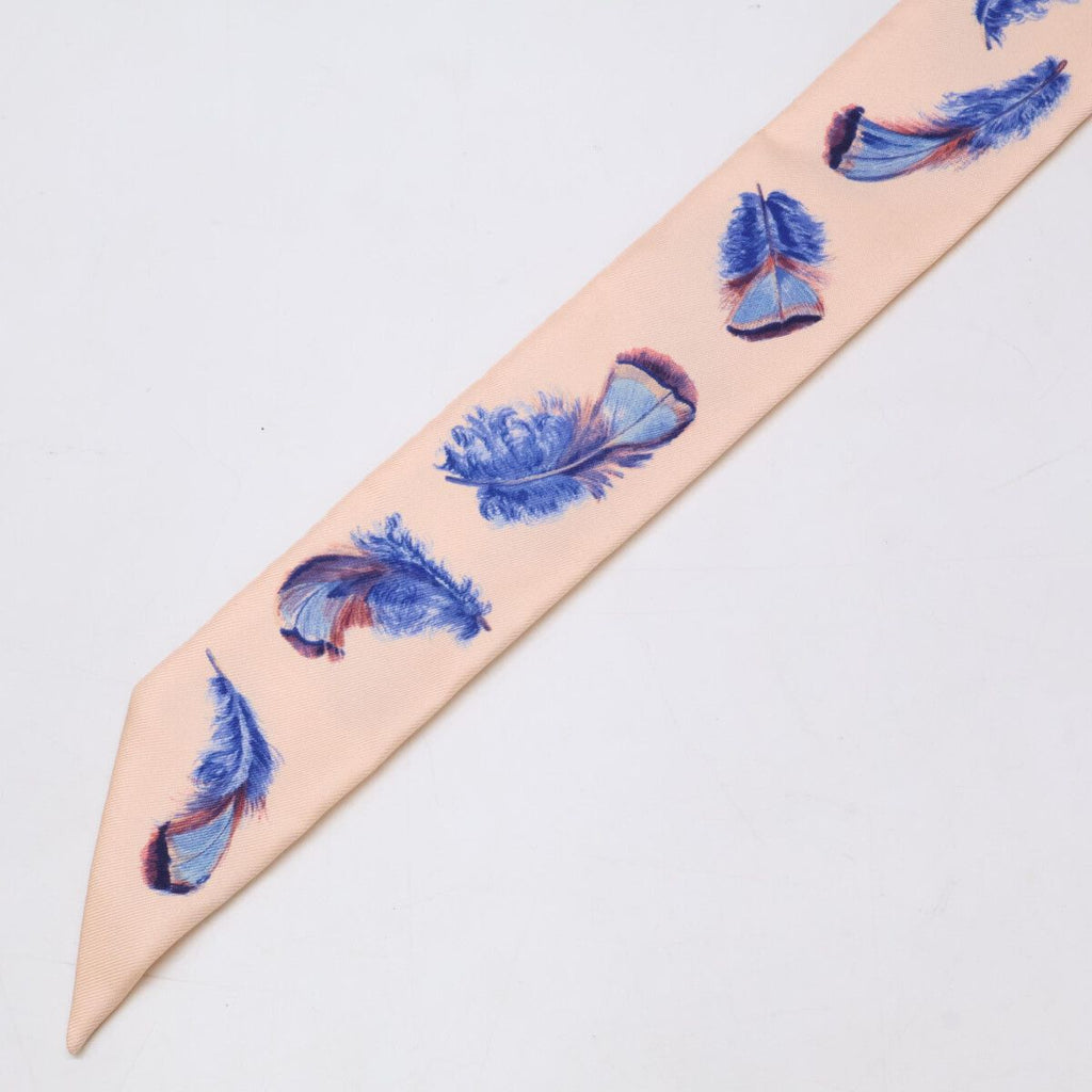 Hermes Feathers Silk Twilly Scarf — view 5