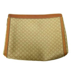 Celine Vintage Clutch Macadam All Over Pattern Patch Coating Beige — view 2