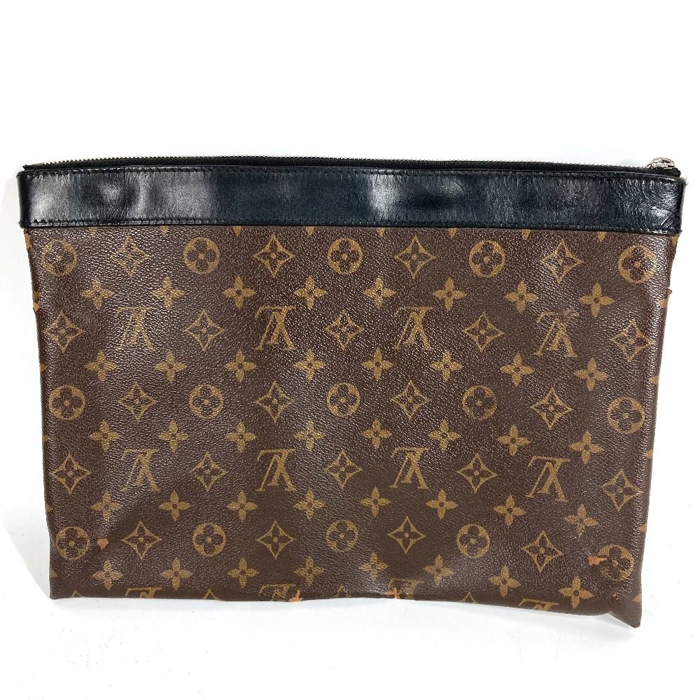Louis Vuitton Clutch Pochette Discovery Monogram Macassar Canvas Brown — view 2
